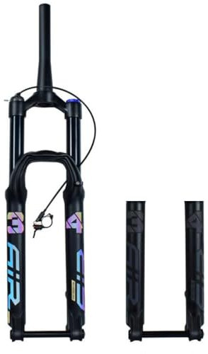 ZECHAO Air-Federgabel for Mountainbikes, 1-1/8 Zoll Aluminiumlegierung, 160mm Federweg 27,5/29 Zoll Steckachse Fahrrad Vorderradgabel 1-1/2 Zoll Scheibenbremsgabel(Tapered Remote Lock,29inch)