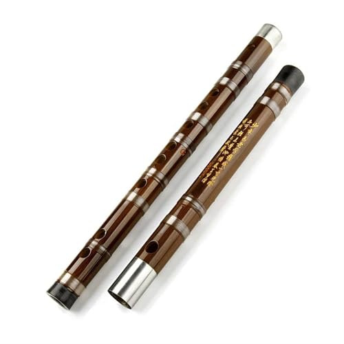 Anfänger Bambusflöte Bambusflöte,Instrument Bambus Professionelle Chinesische Bambusflöte Querflöte Dizi Musicais 6-Loch-Bass Doppelstecker Bambusflöte(E key)