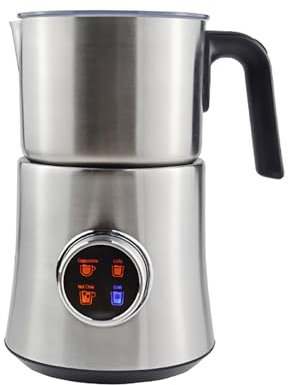 FfiMe Espumador de Leche Eléctrico 4 en 1, Espumador y Vaporizador de Leche, Espumador y Espumador de Leche Fría y Caliente Automático para Café, Latte, Capuchino, Leche Caliente, Macchiato