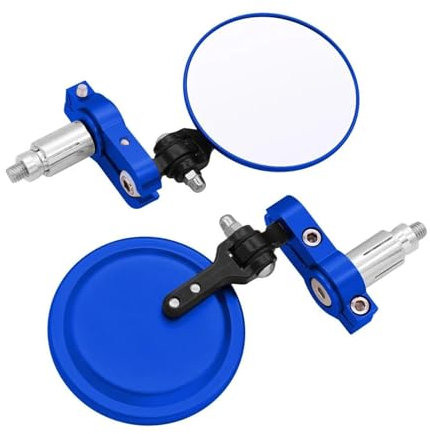 ZNCOJL Motorrad Spiegel Seitenspiegel Für BM&W C600 C650 Für Sport C650GT C400GT F650GS F700GS Motorradspiegel Lenkerenden-Rückspiegel(Blau)