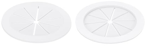 QUARKZMAN 2 Piezas 2.95 Pulgadas Pasacables Flexibles Autoadhesiva Blanco | Cubierta de Orificio de Escritorio, Organizador de Cables, para Mesas de Oficina