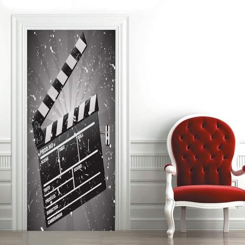 Türtapete Selbstklebend 86x200 cm Türfolie Selbstklebend Kino Türaufkleber Türposter Filmthema Türsticker Fototapete 3D Effekt für Schlafzimmer Wohnzimmer Küche 9817A