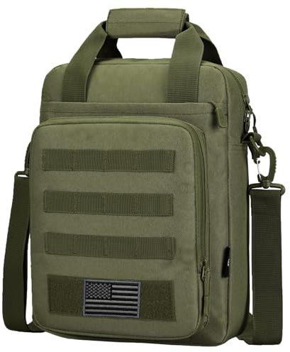 ZHIERNA Taktische Aktentasche Umhangetasche Schultertasche Kleine Herrentasche Kuriertasche, Heavy Duty MOLLE Handtasche für Arbeit, Reisen, Camping, Wandern