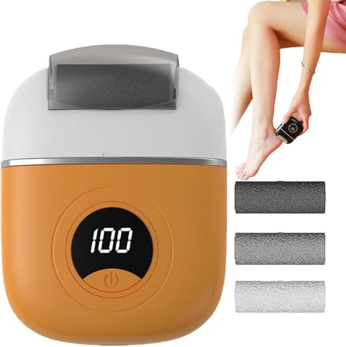 Lima eléctrica para pies, removedor de callos eléctrico profesional, recargable por USB, impermeable, removedor de piel dura con 3 rodillos, 2 velocidades, herramienta de pedicura portátil para pies y