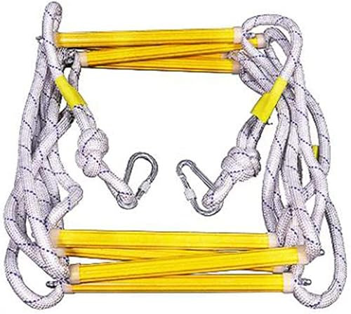 Strickleiter, Feuerleitern Feuerleiter Strickleiter 2-10-stöckige Evakuierungssicherheitsleiter Notfall-Feuerleiter mit Karabinern für den schnellen Einsatz im Brandfall für Kinder und Erwac