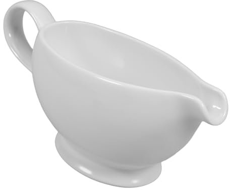 UKCOCO seau à sauce saucière électrique saucière de ferme tasse de sauce sauce bateau saucière à la dinde verseur de sauce récipient à lait pour réfrigérateur saucières céramique blanche