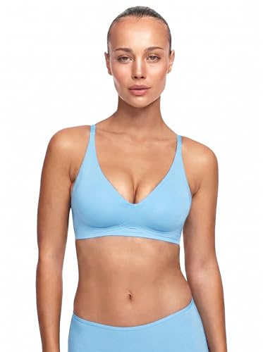 Cfab Push Up BH Damen ohne Bügel, nahtlos mit herausnehmbaren Pads, verstellbaren Trägern und weichem atmungsaktivem Material für Glatte Looks