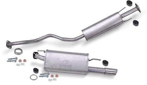ATEC Germany 1x Silencieux central, 1x Silencieux final, 2x Joint de tuyau | Compatible avec: NISSAN JUKE, JUKE Van