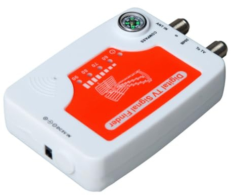ZAMETTER TF-02 Digital Telephone Signal Screener TV Signal Strength Meter DVB-T Antenna Signal Detector LED Display Navigation Tool Signal Level Meter for DVB-T Signals