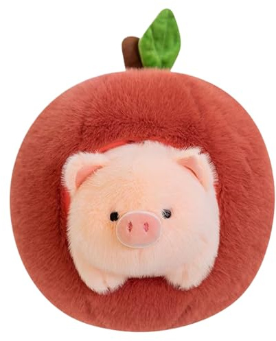 Cartoon Pink Plush Toy - Fruit Shape Soft Doll Pillow for Room Decoration | Cute Plush Toy Set with Adorable Design, Comfortable Texture for Bedroom, Home, Christmas Decoration