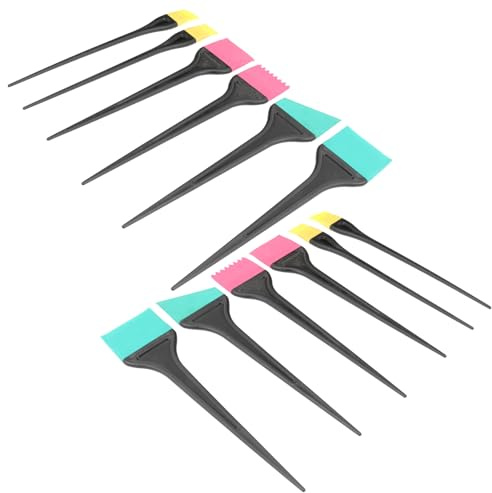 PAMINGONO 2 Ensembles Set de Pinceaux de Teinture Silicone pour Cheveux Outils Professionnels pour Coloration et Décoloration Ergonomiques et Durables pour Salon et Usage à Domicile