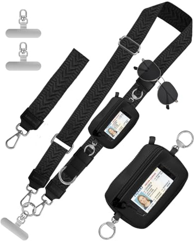 Elderoaki Phone lanyard With Wallet (Black)