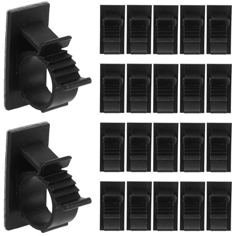 Gadpiparty Plastic Pipe Clamps Cable Clips 50Pcs Self-Adhesive Heavy Duty Hose Clamps for Wire Storage and Pipe Support