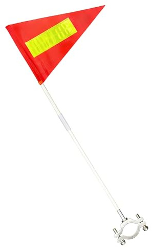 Fenayuu ATV Flags with Pole - Adjustable Reflective Tear-Resistant Flag with Pole, Motorcycle Safety Accessories | For Children, Camping, Outdoor, Home, Work, Travel, Survival, Hiking, Garden