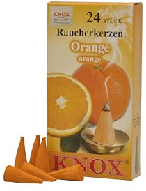 Rudolphs Schatzkiste Zubehör Knox Räucherkerzen Orange (24) NEU Erzgebirge Räucherkegel