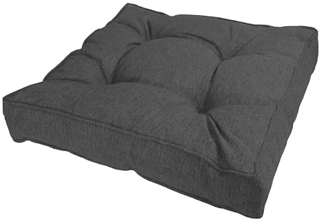 POKAR Coussins d'assise Coussin Extérieur Jardin Assise Coussin Chaise Jardin Galette de Chaise pour Extérieur, Jardin, Balcon 70x70x10 cm, Anthracite