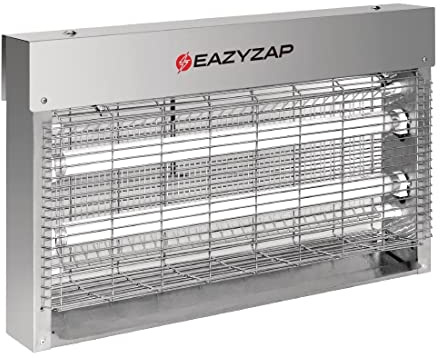 Eazyzap FP985 Energieeffizienter LED-Fliegen- und Insektenvernichter | 150 m² Abdeckung | Robuster, rostbeständiger Edelstahl | Eco-Lampen: 2 x 10 Watt | Ersatzlampe AJ638