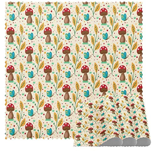 Juego de 1 manteles individuales de fondo de seta natural, lavables, antideslizantes, para Navidad, vacaciones, cumpleaños, fiestas, mesa