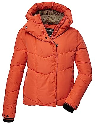 killtec Damen Skijacke/Steppjacke mit Schneefang KSW 59 WMN SKI QLTD JCKT, neon-coral, 44, 39725-000
