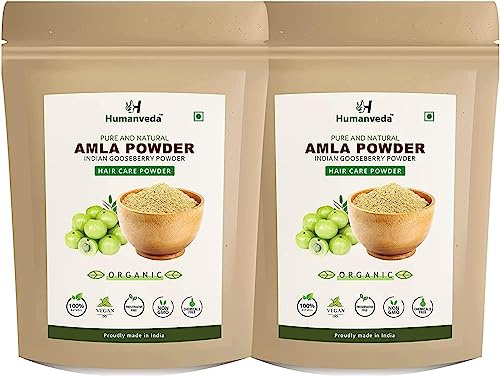 QURA Amla Natural y Orgánico Polvo de Grosella Espinosa India para Cabello y Piel, (100 g * 2 = 200) Paquete de 2