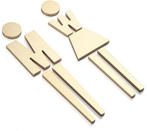 Toilettenschild, Unisex-Toilettenschild, Toilettenschilder aus gebürstetem Aluminium, modernes Badezimmer-Türschild for Männer und Frauen, Dekor, Symbol for eine Toilette, for Büro, Geschäft, Restaura