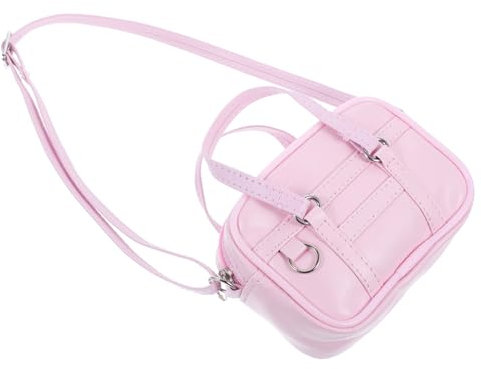Toyvian Mini Puppen Handtasche Für Puppen Vielseitige Umhängetasche Und Handtasche Für Kreatives Rollenspiel Und Puppenhaus Dekoration Rosa