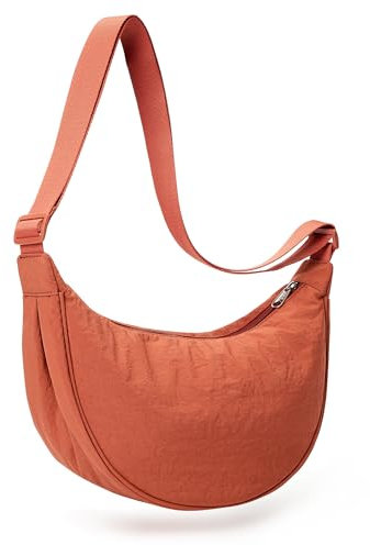 KALIDI Crossbody Bag Damen Groß Half Moon Bag Damen Schultertaschen Umhängetasche mit verstellbarem Gurt Nylon Hobo Bag