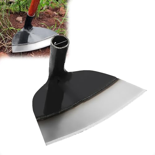Houe de jardinage en acier robuste, houe de ferme en acier inoxydable, houe de jardin à tête creuse, houe de jardinage, outils de binage pour le jardin, la ferme et l'arrière-cour. (23.5cm)