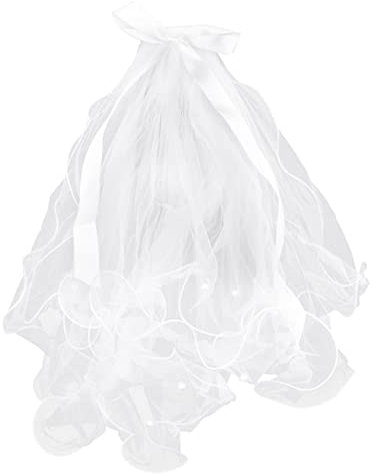 COLLBATH Brautschleier Weiß Hochzeitsschleier Junggesellinnenabschiedsdekorationen Schleier Für Bräute Zubehör