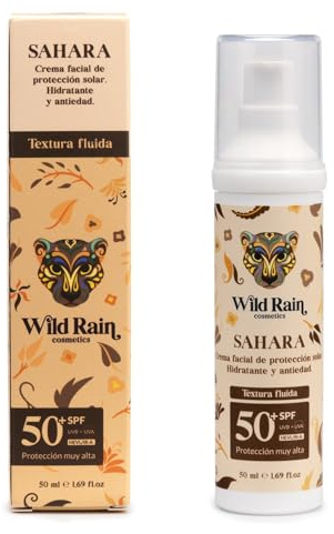 Protector Solar Facial SPF 50+ Antiedad | Crema Solar Hidratante con Ácido Hialurónico, Carnosina y Vitaminas C y E | Protección UVA UVB HEV | Textura Ligera | 50 ml