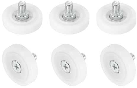 QUARKZMAN Ruote per Cassetti Nylon Ruote Ricambio per Pulegge Cassetti Armadi Cuscinetto 29mm Guide Scorrevoli Rulli per Posizionamento Cassetti per Parti Mobili Armadio Confezione da 6