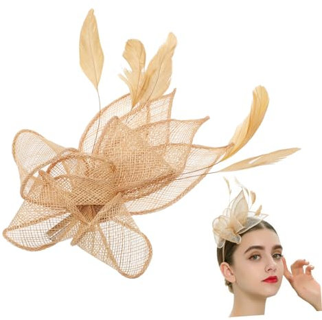 Holibanna Stirnband Aus Jute Für Damen Clip-Kopfschmuck Für Teepartys Hochzeiten Halloween Und Abendveranstaltungen Geeignet Für Verschiedene Frisuren