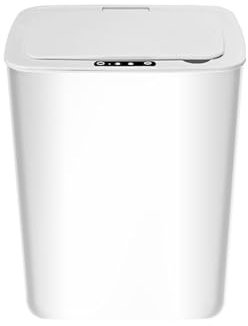 ADERFETBI Cestino Bagno Pattumiera Automatica da 14 Litri for Uso Domestico, Bagno, Cucina, Cestino for Carta igienica, con Coperchio Pattumiera Sottolavello(C)