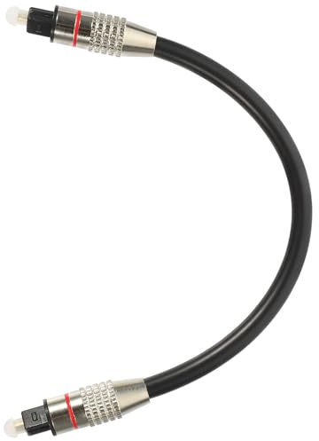 Gatuida Od6.0 Digital Optical Audio Cable 0.2m Square Connector for Tv and Sound Bar, High Optic Cord for Dvd Amplifier and Plasma Cd Player, Compact Audio Cable for Home Entertainment