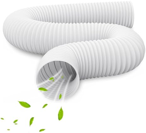 Air Conditioner Hose Adapter Portable Flat Air Conditioner Exhaust Hose Coupler, Ventilation Exhaust Port Conditioning Duct Connector, Fit 5.1in 5.9in Diameter Pipe