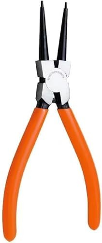 Orange Red Heavy Duty 7 Extra Long External Straight Retaining Ring Clip Circlip Removal Plier Snap-Ring Pliers, Slip-Joint Pliers Side-Cutting Plier Sets Needle-Nose, Snap-Ring Pliers