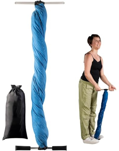 Ocnvlia Escurridor de Ropa Ultraligero: Ideal para Ropa Ligera, Escurridor Manual con Manivela para Vivir Fuera de la Red Eléctrica.