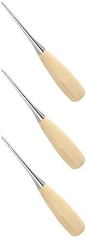 Lederahle-Set mit Holzgriff und Schutzhülle für Lederwaren, Stanzlöcher, Schuhe, Reparatur, Ledernähte, Ahle Nadel