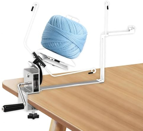Avvolgitore per Gomitoli, Avvolgitore per Filati di Grande Capacità da 15 once con Base in Metallo e Ingranaggi in Nylon per Uncinetto e Lavoro a Maglia per Avvolgere Vari Filati e Lane