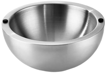 Bols de service en acier inoxydable | Plat de fête rond de qualité alimentaire | Bol isotherme à double paroi | Pour guacamole, condiments, sauces, salades, aliments chauds et froids, apéritifs