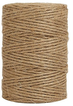 Ficelle Corde en Jute, Ficelle en Jute Naturel pour Artisanat, Cadeaux, Arts et Artisanat Bricolage, Décoration, Jardinage et Recyclage (50 Mètres)