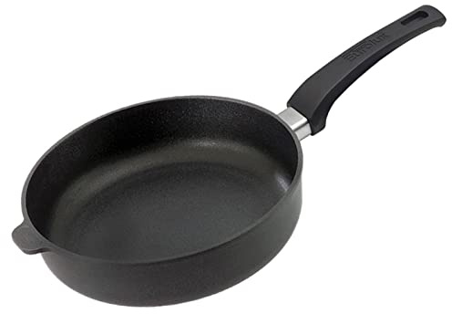 Eurolux Guss-Pfanne Induktion Ø 28 cm - hoher 7.0 cm Rand - große runde Alugusspfanne - Schmorpfanne mit Antihaft-Beschichtung - Made in Germany