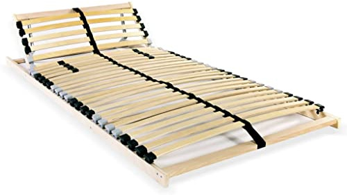 vidaXL Legno Faggio Rete a Doghe 7 Zone con 28 Doghe 90x200cm Telaio Giroletto