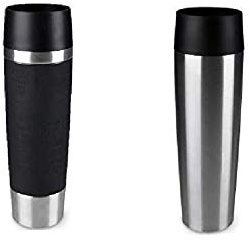 Emsa Standard-Design Travel Mugs, schwarz/edelstahl, 2 x 500ml