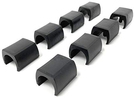 Design61 Klemmschalengleiter 8er Set Stuhlgleiter Bodenschongleiter Ø 23-25 mm Silencer Möbelgleiter