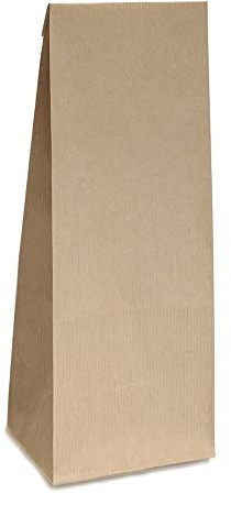 50x Blockbodenbeutel ohne Sichtfenster - 500g - Papiertüten Bodenbeutel Geschenktüte Tütchen Kraftpapier B 105 x T 60 x H 290 mm