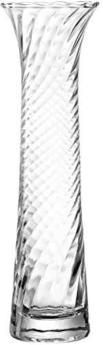 Leonardo Ravenna Solifleurvase aus 3D veredeltem Glas, handgefertigte, geschwungene Glasvase für Einzelblumen, Unikat, Höhe: 26,5 cm, 018611