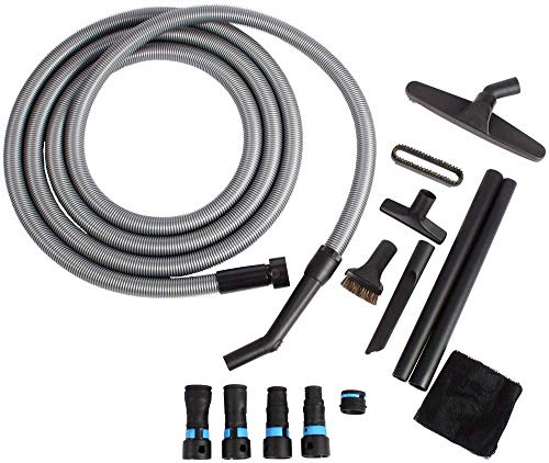 Cen-Tec Systems Quick Click 5m Hose Power Tool Adaptor Clean-Up Set | For home and shop vacuums. Dust collection adaptor set with clean-up tools.