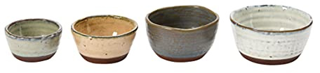 Stoneware Bowls with Reactive Glaze Finish, Set of 4