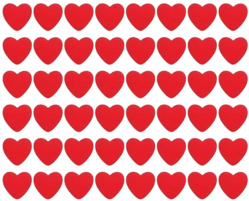 Milisten 50 Stück Selbstklebende Rote Holz Herz Aufkleber Für Valentinstag Hochzeit Diy Basteln Karten Scrapbooking Dekorationen